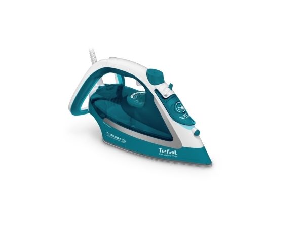 Tefal EasyGliss Plus FV5737, Tør & dampstrygejern, Durilium strygesål, 2 m, 220 g/min, Turkis, Hvid, 45 g/min billede 1