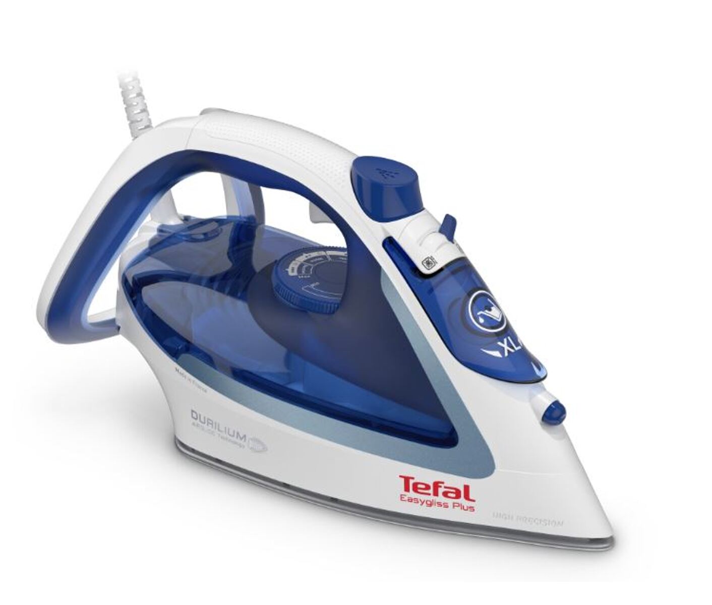 Tefal Easygliss 2 FV5736E0, Tør & dampstrygejern, Durilium Airglide-sålplade, 2 m, 220 g/min, Blå, Hvid, 45 g/min billede 2