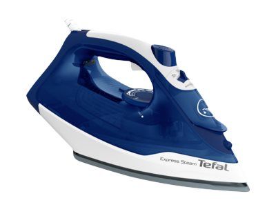 Tefal Express Steam FV2838E0 - Dampstrygejern - såleplade: Cerilium - 2400 W - blå/hvid billede 1