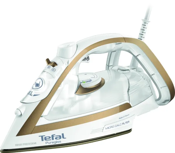 Tefal Puregliss FV8042E0 - Dampstrygejern med automatisk afbrydelse - såleplade: Durilium AirGlide Autoclean - 2900 W - hvid/kobberfarvet billede 2