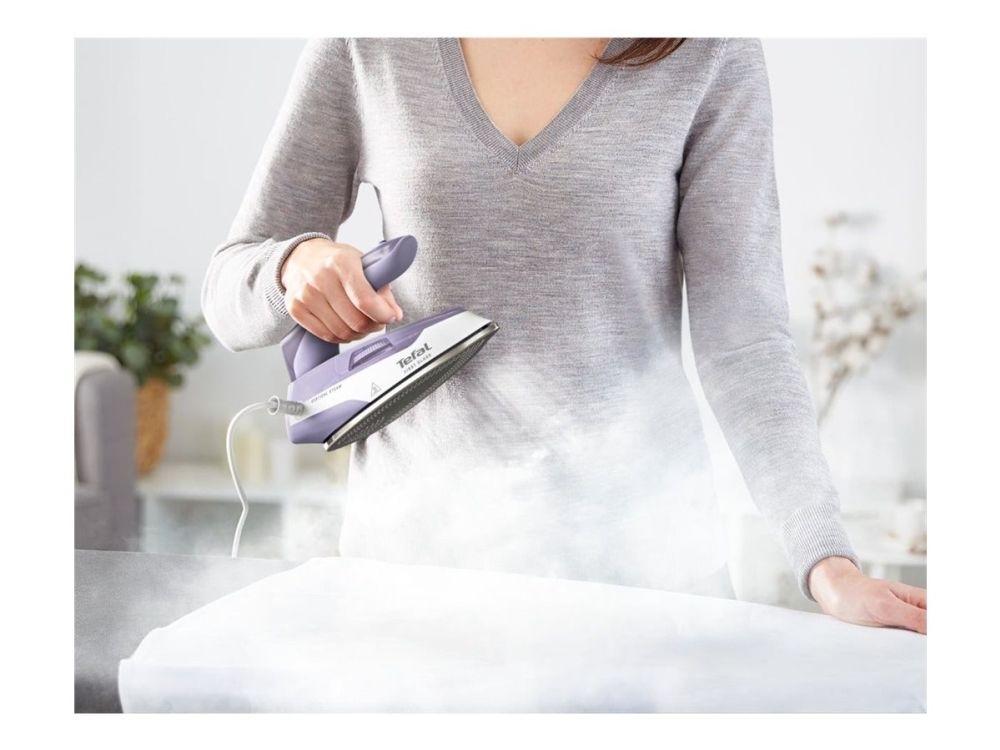 Tefal First Class DB1612E0 - Dampstrygejern - såleplade: Microsteam 200 rustfrit stål - 1000 W - lilla billede 3