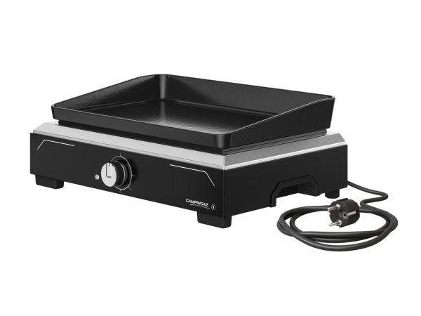 Campingaz Plancha Electric 1 XD elgrill, 1350 cm² støbejernsplade, sort billede 1