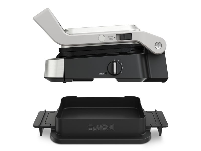 Tefal OptiGrill 4in1 GC774D, Rustfrit stål, Metal, Rektangulær, Knapper, 600 cm², 30 x 20 mm