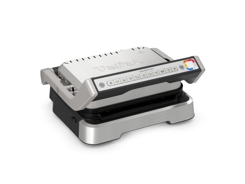 Tefal OptiGrill 4in1 GC774D, Rustfrit stål, Metal, Rektangulær, Knapper, 600 cm², 30 x 20 mm