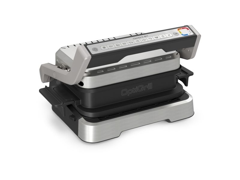 Tefal OptiGrill 4in1 GC774D, Rustfrit stål, Metal, Rektangulær, Knapper, 600 cm², 30 x 20 mm