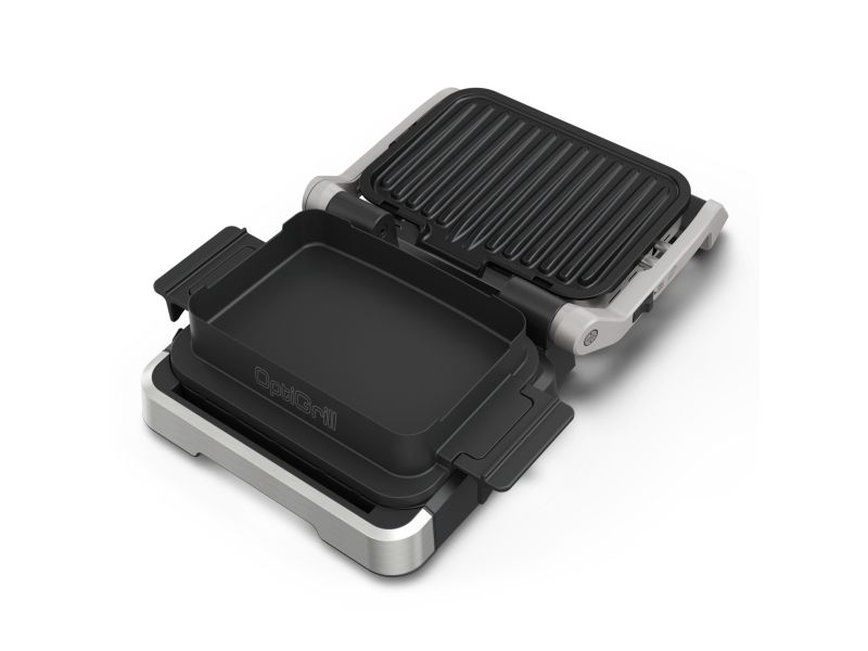 Tefal OptiGrill 4in1 GC774D, Rustfrit stål, Metal, Rektangulær, Knapper, 600 cm², 30 x 20 mm