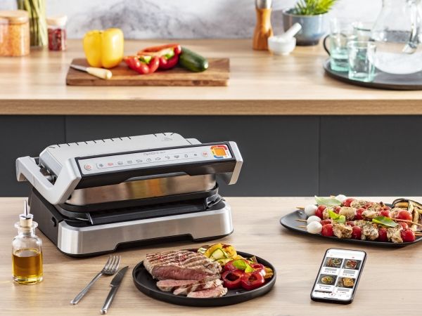 Tefal OptiGrill 4in1 GC774D, Rustfrit stål, Metal, Rektangulær, Knapper, 600 cm², 30 x 20 mm