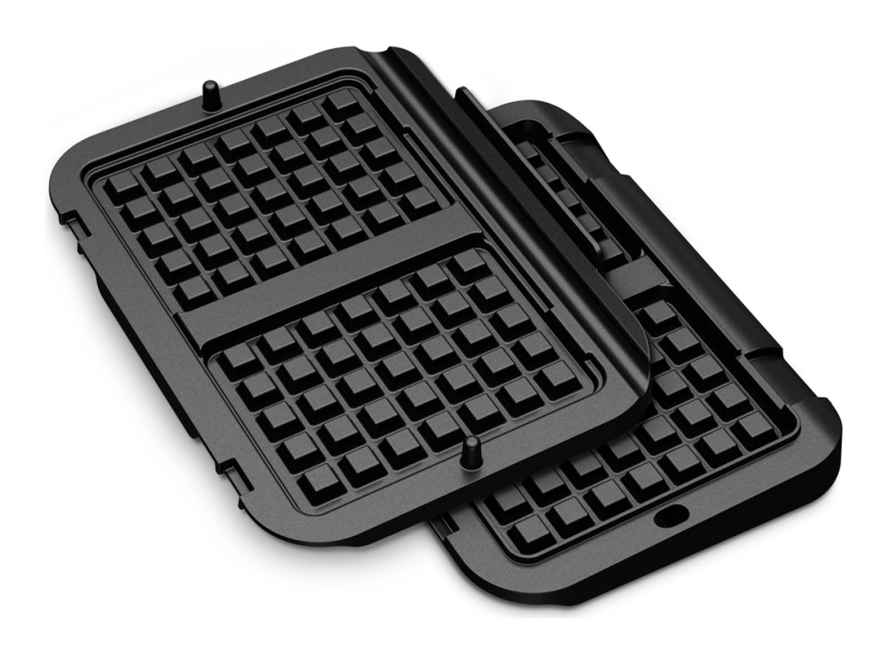 Tefal XA730810 - Vaffeltallerkensæt - til grill - sort