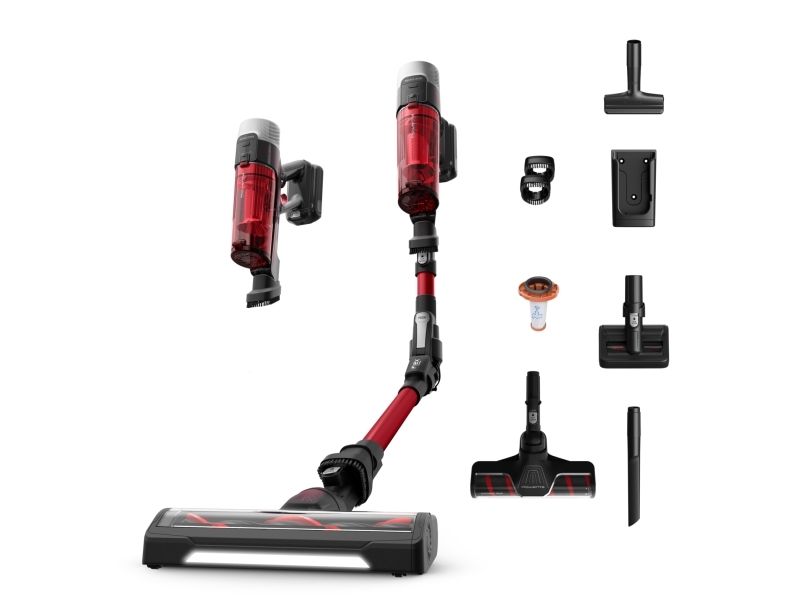 Rowenta X-Force Flex 9.60 RH2099WO, 2-i-1 stangstøvsuger, Poseløs, Sort, Rød, 0,44 L, Rektangulær, Dry billede 1