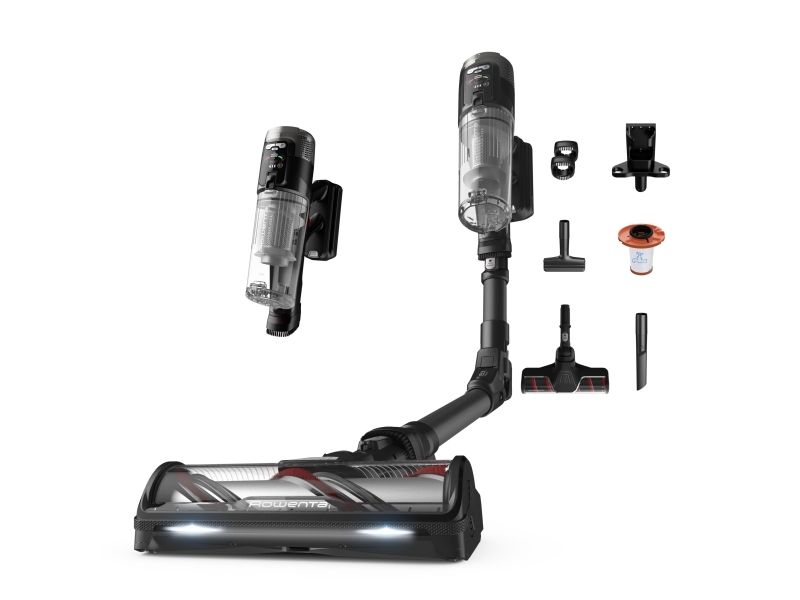 Rowenta X-Force Flex RH9L55E0, 2-i-1 stangstøvsuger, Poseløs, Sort, 0,65 L, Rektangulær, Dry billede 1