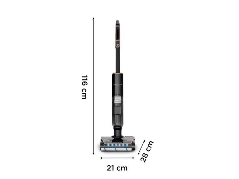 Rowenta X-Clean 7 GZ5736E0, 2-i-1 stangstøvsuger, Poseløs, Sort, Rektangulær, Tør&våd, Vandfiltrering billede 2