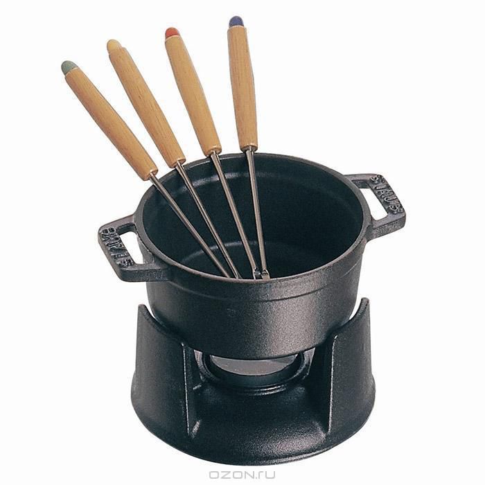 STAUB Mini zestaw do fondue 10 cm, czarny billede 1