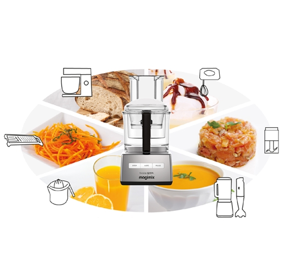 Magimix CS5200 XL foodprocessor mat krom billede 5