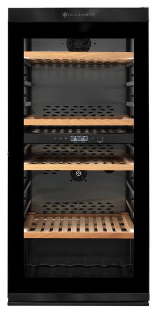Climadiff MILLESIME140DB, Vin køleboks, Fritstående, 138 flaske(r), 70 W, F, Sort, Rustfrit stål billede 3