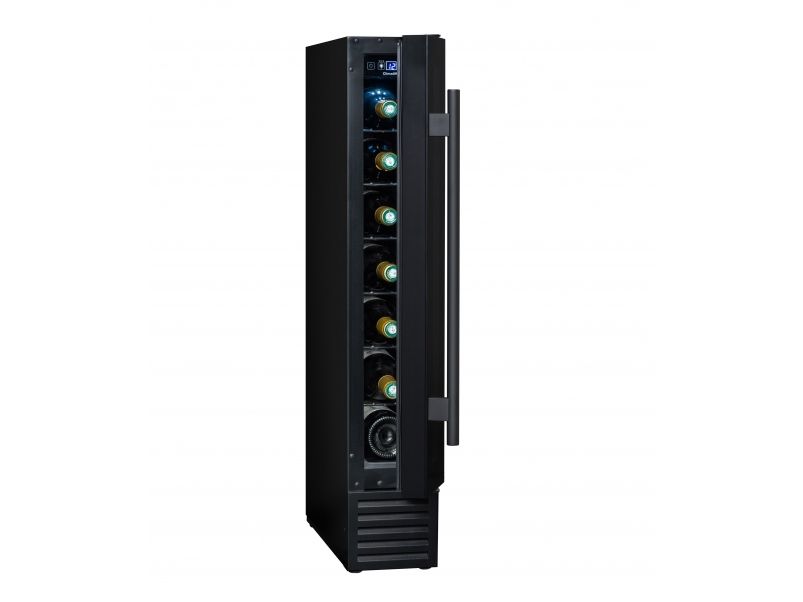 Climadiff CBU7S1B, Under bordplade, 7 flaske(r), F, Indvendig belysning, Sort