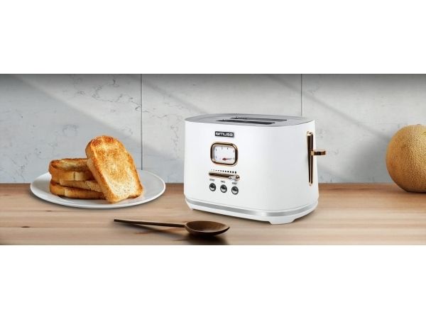 Muse MS-130 W, 2 skive(r), Messing, Hvid, Rustfrit stål, Knapper, Niveau, 1000 W, 220 - 240 V billede 3