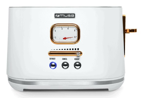 Muse MS-130 W, 2 skive(r), Messing, Hvid, Rustfrit stål, Knapper, Niveau, 1000 W, 220 - 240 V billede 2