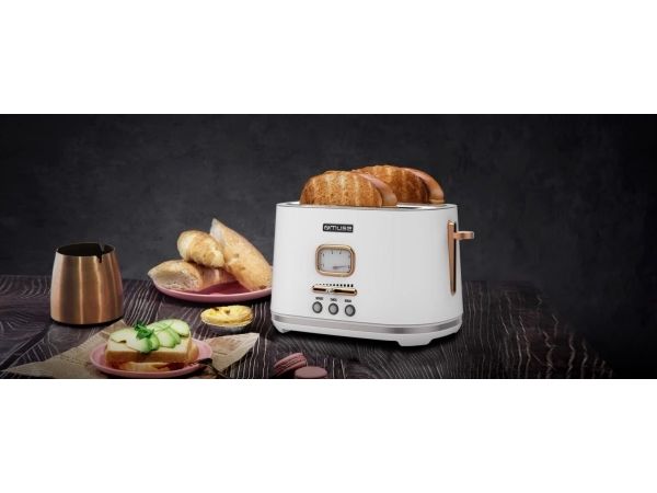 Muse MS-130 W, 2 skive(r), Messing, Hvid, Rustfrit stål, Knapper, Niveau, 1000 W, 220 - 240 V billede 4