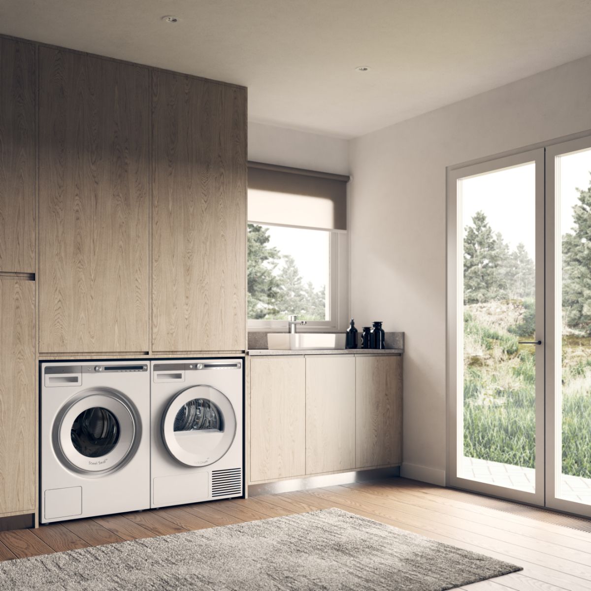 Asko Logic Tørretumbler T408HD.W BK070, Fritstående, Front-læsning, Varmepumpe, Hvid, Knapper, Dreje, Højre billede 3