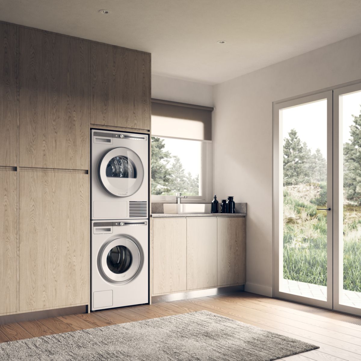 Asko Logic Tørretumbler T408HD.W BK070, Fritstående, Front-læsning, Varmepumpe, Hvid, Knapper, Dreje, Højre billede 4