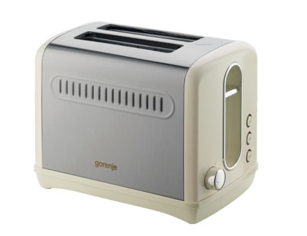Gorenje T1100CLI - Brødrister - 2 skive - 2 Holdere - champagnefarvet billede 2