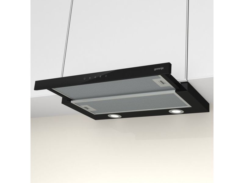 Gorenje TH64E3BG, 350 m³/t, Aftræk/Recirkulerende, E, A, B, 67 dB