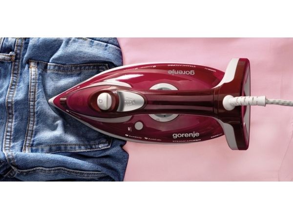 Gorenje SIH3000RBC, Dampstrygejern, Keramisk strygesål, 2,5 m, 105 g/min, Rød, 40 g/min billede 4