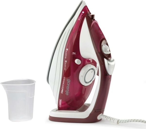 Gorenje SIH3000RBC, Dampstrygejern, Keramisk strygesål, 2,5 m, 105 g/min, Rød, 40 g/min billede 3