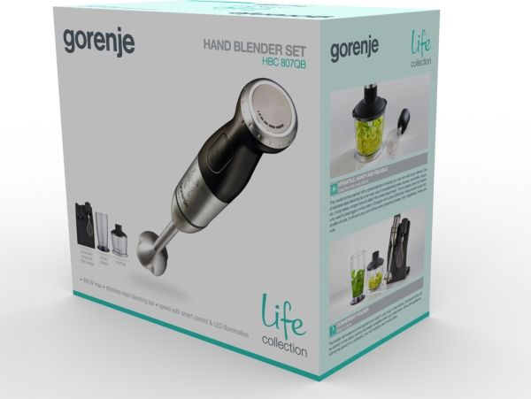 Gorenje Life Collection HBC807QB - Stavblender - 800 W - sort billede 4