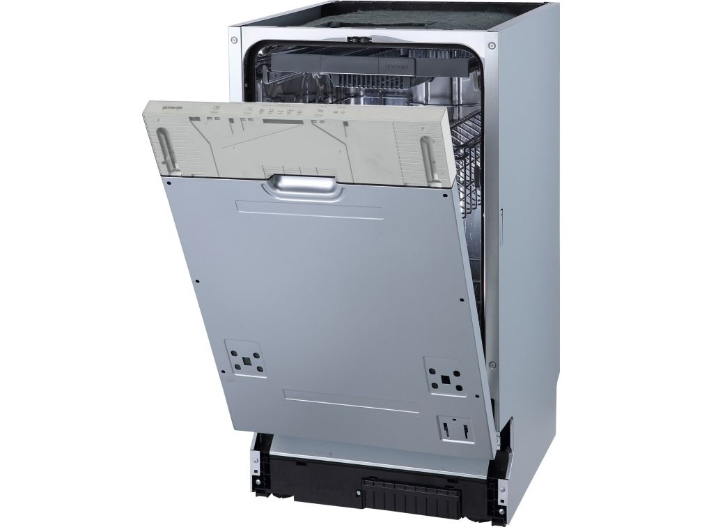Gorenje GV520E10S, Fuldt indbygget, Slimline (45 cm), Hvid, Knapper, 3 kurv(e), Rustfrit stål