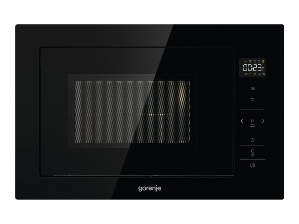 Gorenje Superior Line BM251SG2BG - Mikrobølgeovn med grill - til indbygning - 25 liter - 900 W - sort