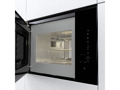 Gorenje BMI251SG3BG - Mikrobølgeovn med grill - til indbygning - 25 liter - 900 W - sort billede 3
