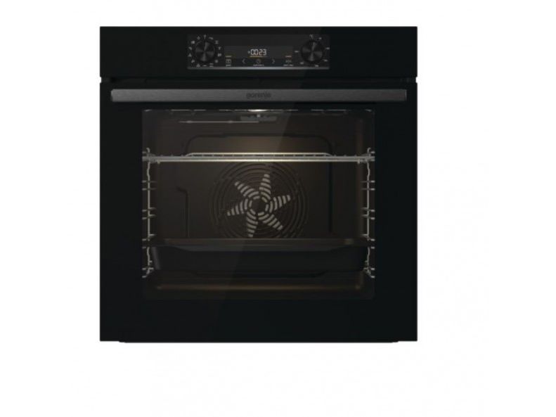 Gorenje Essential BO6737E02BG - Ovn - til indbygning - niche - bredde: 56 cm - dybde: 55 cm - højde: 59 cm - med selv-rengøring - Klasse A - sort billede 2