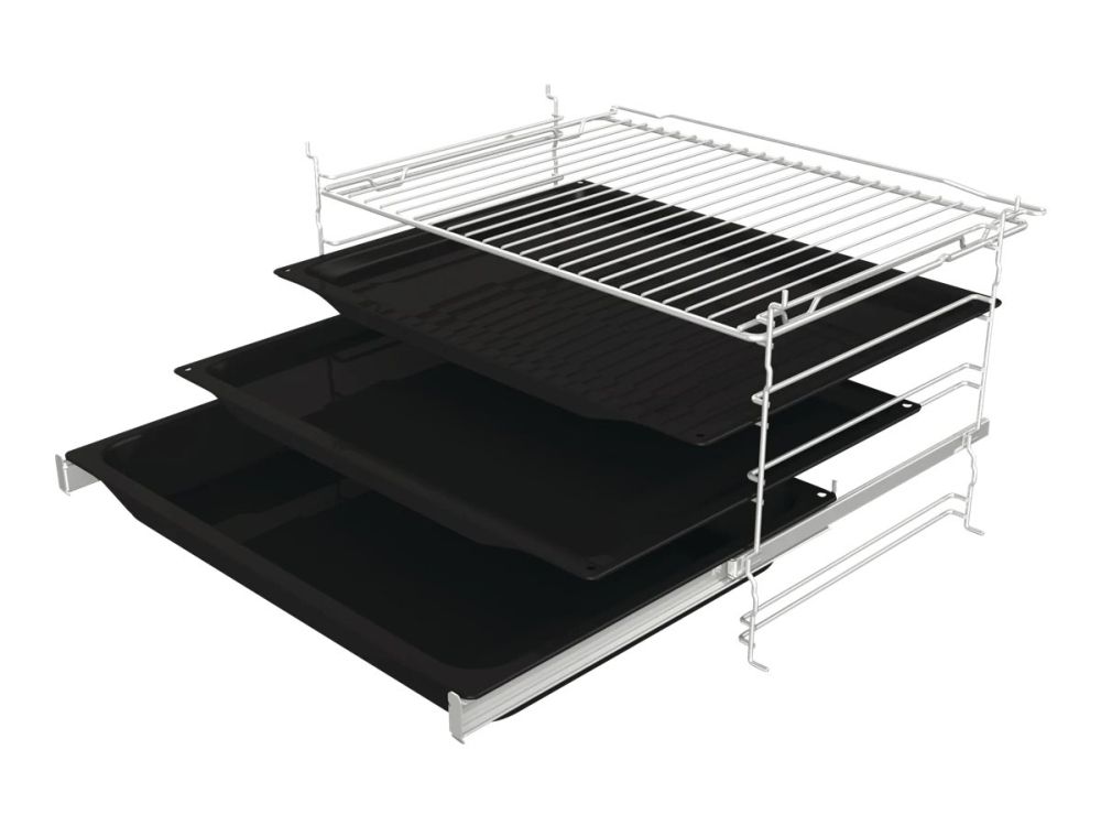 Gorenje Essential BPS6737E07B - Ovn - med dampfunktion - til indbygning - niche - bredde: 56 cm - dybde: 55 cm - højde: 59 cm - med selv-rengøring - Klasse A+ - sort