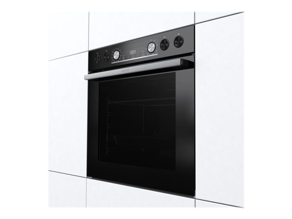 Gorenje Black Set 4 - BCX6737E05BG+ECD634X - ovn med komfur - med dampfunktion - til indbygning - med selv-rengøring billede 4