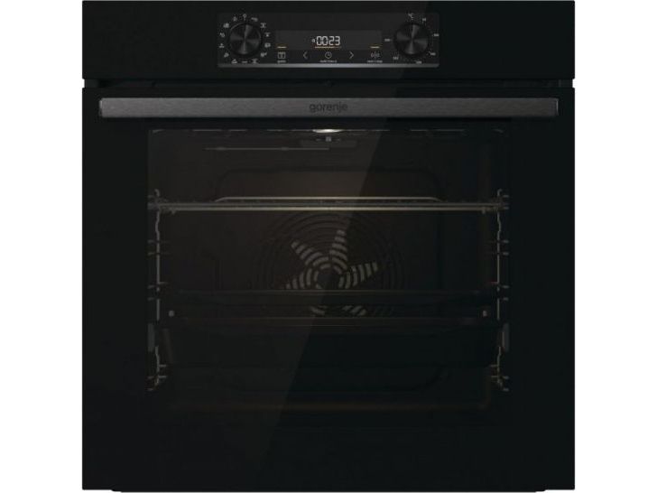 Gorenje Essential BOS6737E06FBG - Ovn - med dampfunktion - til indbygning - niche - bredde: 56 cm - dybde: 55 cm - højde: 59 cm - med selv-rengøring - Klasse A - sort billede 2