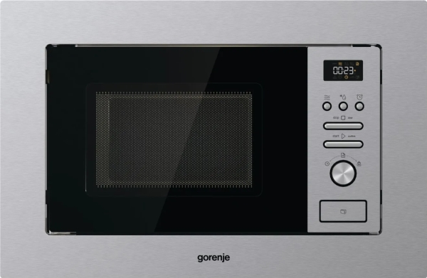 Gorenje BM201AG1X, Indbygget, Grill mikroovn, 20 L, 800 W, Indbygget skærm, LED