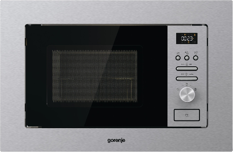 Gorenje BM201AG1X, Indbygget, Grill mikroovn, 20 L, 800 W, Indbygget skærm, LED