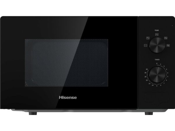 Hisense H20MOBP1, Bordplade, Solo mikroovn, 20 L, 700 W, Dreje, Sort