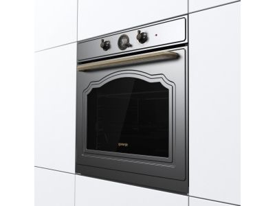 Gorenje BOS67372CLB, Stor, Elektrisk ovn, 77 L, 3500 W, 77 L, 300 °C