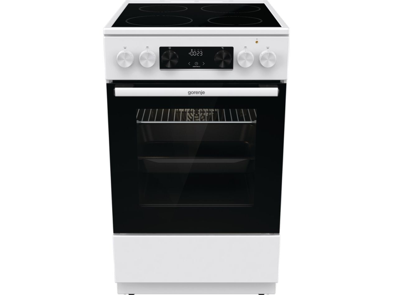 Gorenje Advanced GEC5C41WG - Komfur - fritstående - bredde: 50 cm - dybde: 59.4 cm - højde: 85 cm - med selv-rengøring - hvid billede 2