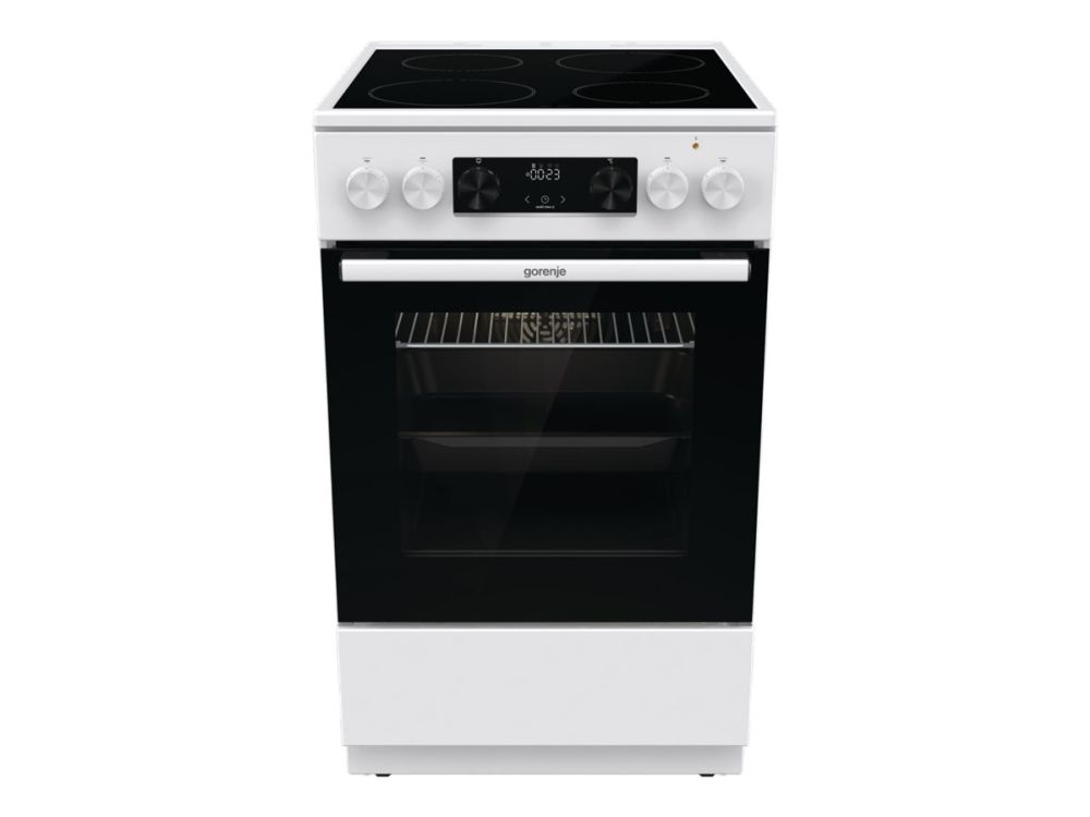 Gorenje Advanced GEC5C41WG - Komfur - fritstående - bredde: 50 cm - dybde: 59.4 cm - højde: 85 cm - med selv-rengøring - hvid billede 1