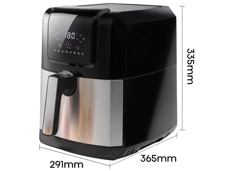 Hisense H06AFBS1S3, Varmluftsteger, 5 L, 80 °C, 200 °C, Enkelt, Sort