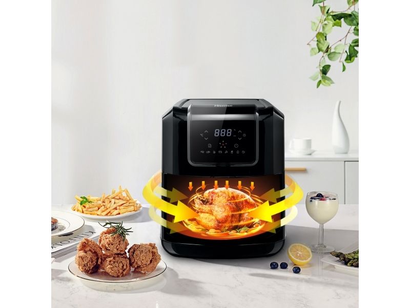 Hisense H06AFBS1S3, Varmluftsteger, 5 L, 80 °C, 200 °C, Enkelt, Sort