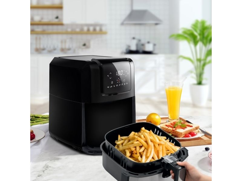 Hisense H06AFBS1S3, Varmluftsteger, 5 L, 80 °C, 200 °C, Enkelt, Sort