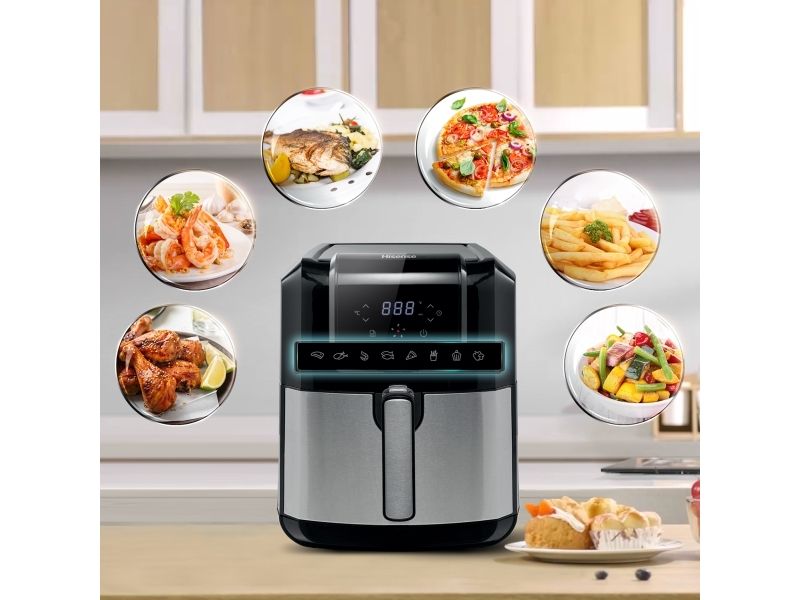 Hisense H06AFBS1S3, Varmluftsteger, 5 L, 80 °C, 200 °C, Enkelt, Sort