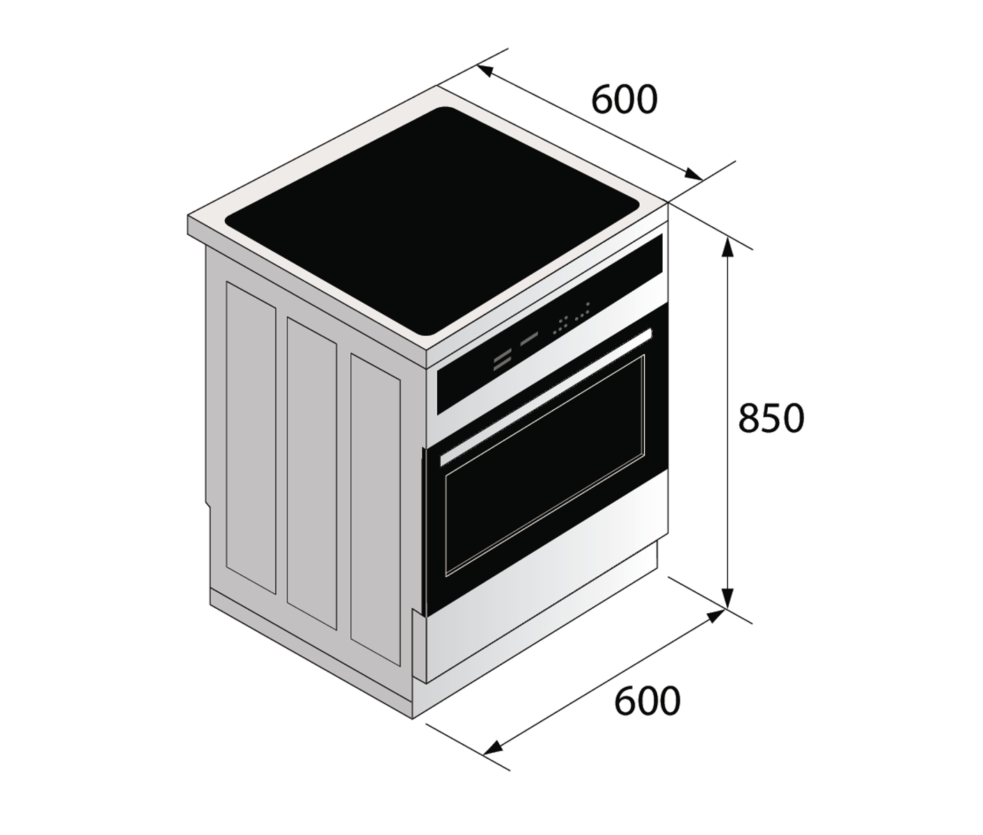 Asko CC364111W1 Keramisk Komfur