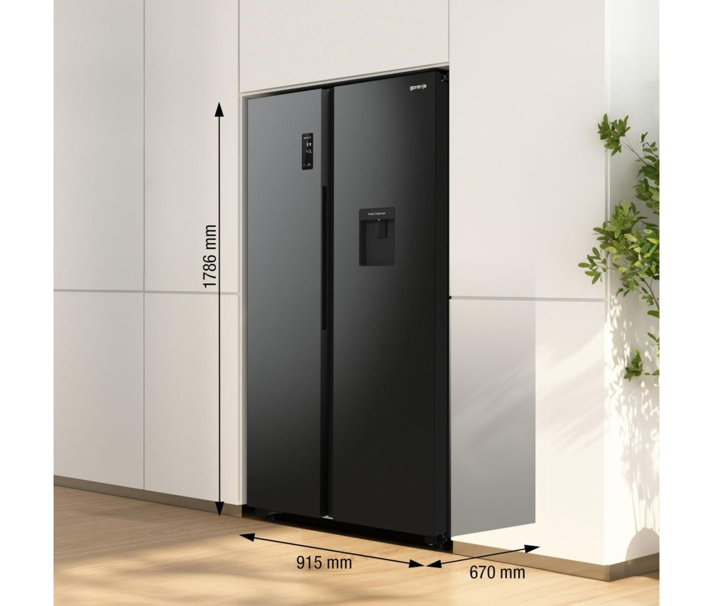 Gorenje NRR9185EABXLWD Amerikanerkøleskab billede 2