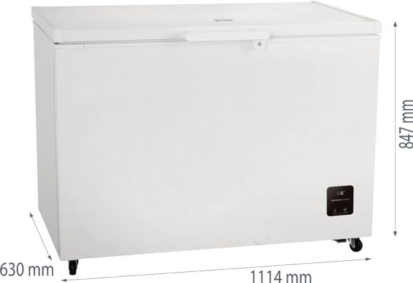 Gorenje G600 FH30EAW - Kumme - bredde: 111.4 cm - dybde: 63 cm - højde: 84.7 cm - 297 liter - Klasse E - hvid