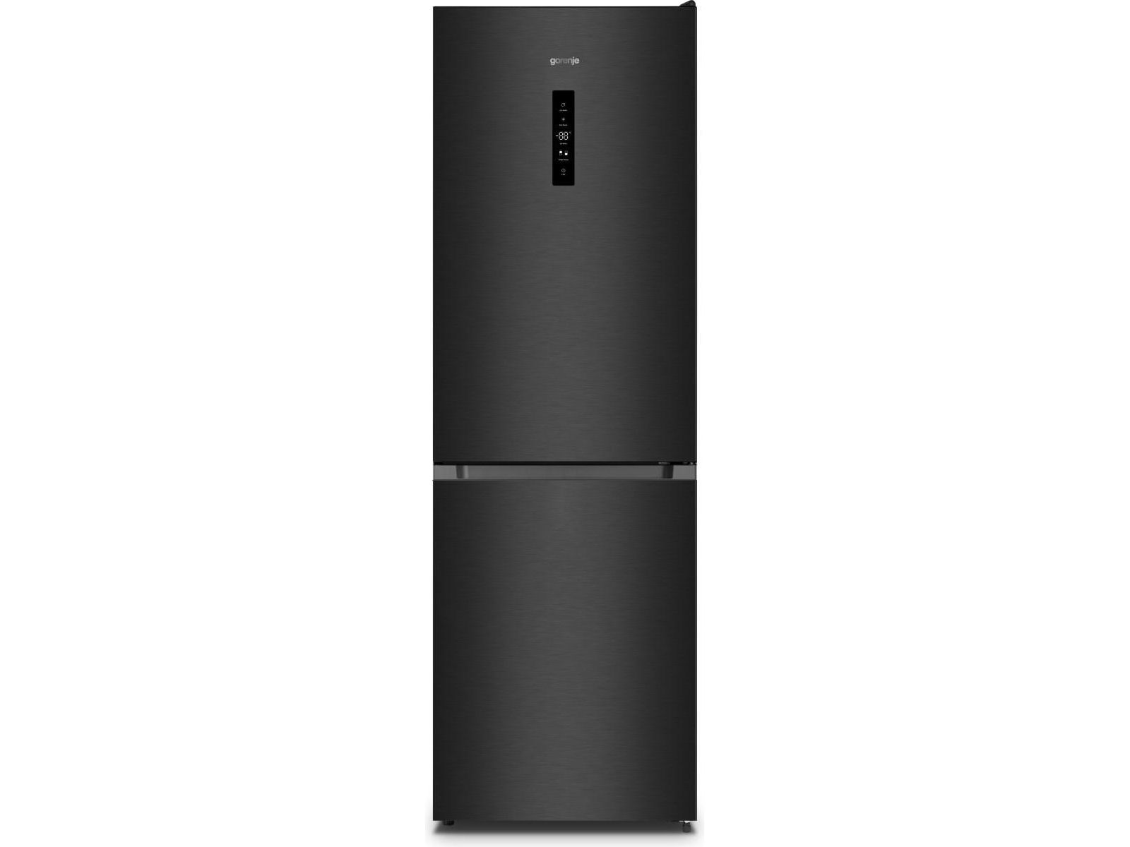 Gorenje Kombineret køl /frys NRK619CABXL4 CR, 304 L, SN-T, 6 kg/24t, C, Frisk zone, aflukke, Sort, Rustfrit stål billede 2